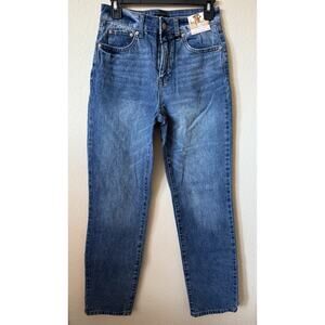 Sincerely Jules Med Wash High Rise 90s Straight Leg Jeans Size 3/26 Inseam 30.5